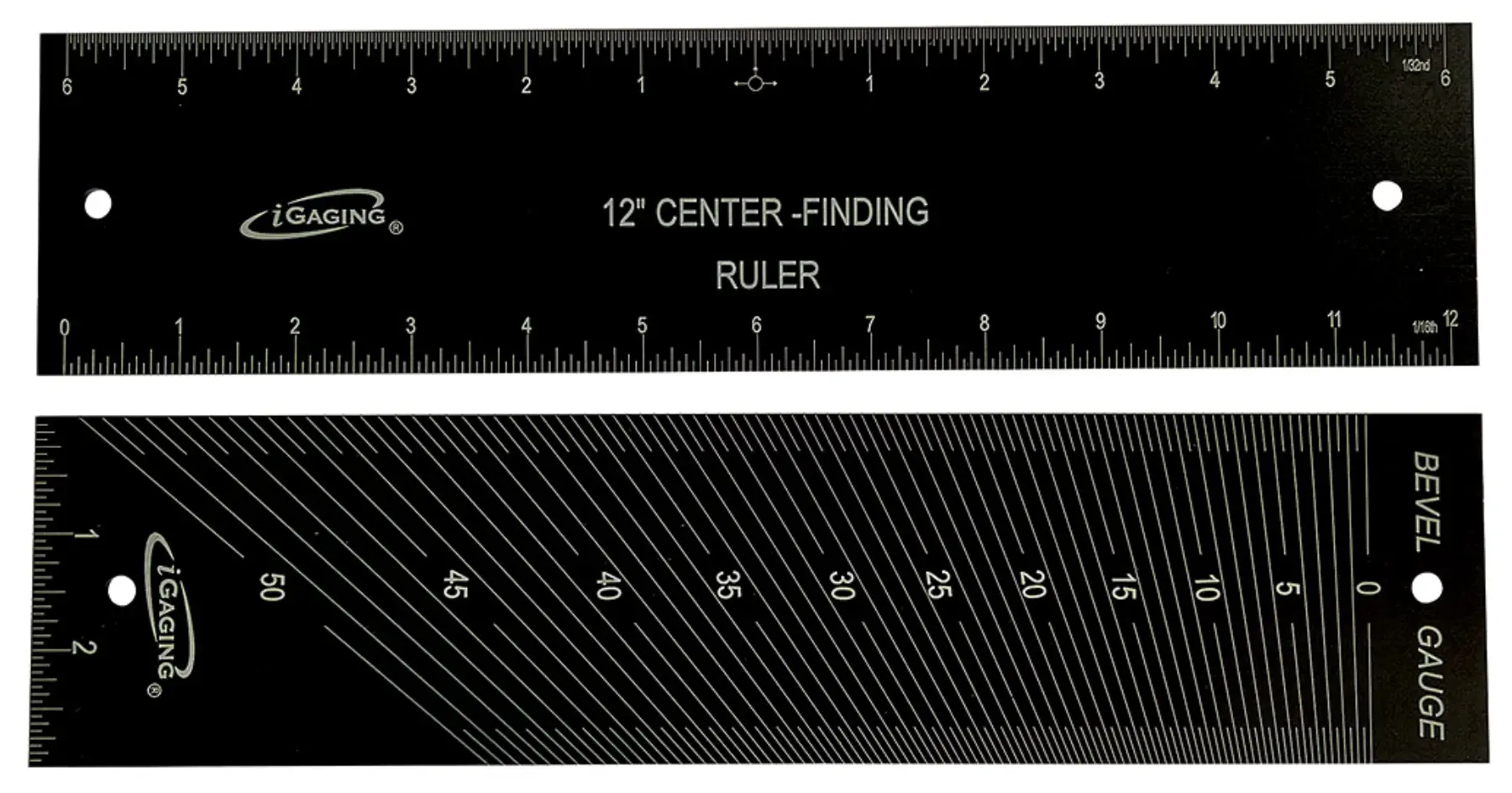 iGAGING Metric 300mm center rule and angle gauge 