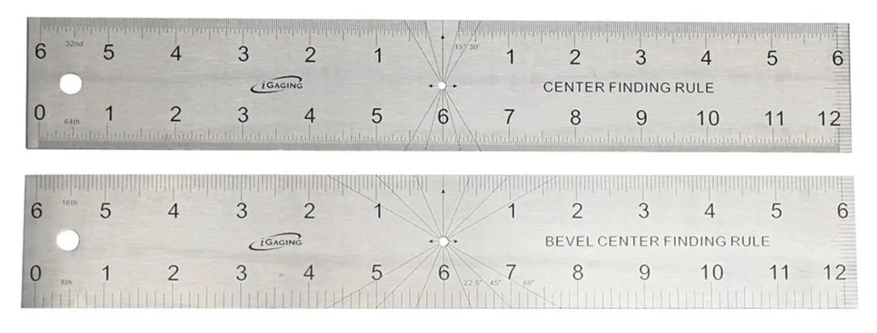 12 Center Finder & Bevel Ruler