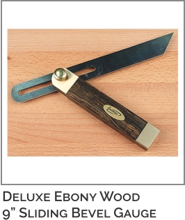 Deluxe Ebony Wood9” Sliding Bevel Gauge