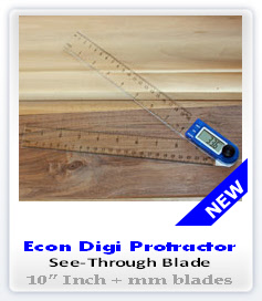 Econ Digi Protractor
See-Through Blade 
10” Inch + mm blades